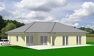 Winkelbungalow 123 / 12 - Ansicht des Hauses