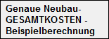 Beispiel für die Gesamtkostenberechnung eines Bauvorhabens